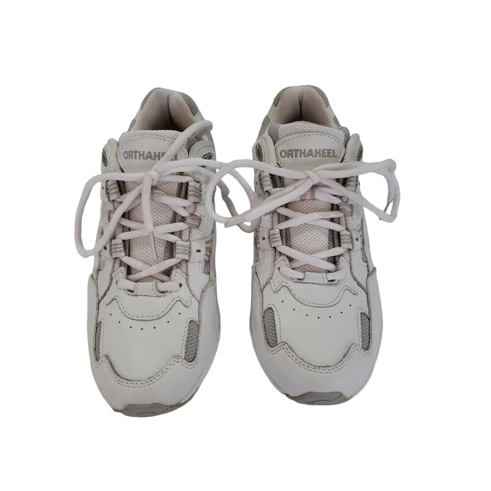 Orthaheel Vionic Women's Walker Shoes Size 10 White/Gray/Pink Sneakers